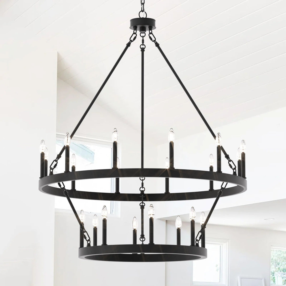 Mjolkuvyo modern minimalistisk takkrona i metall
