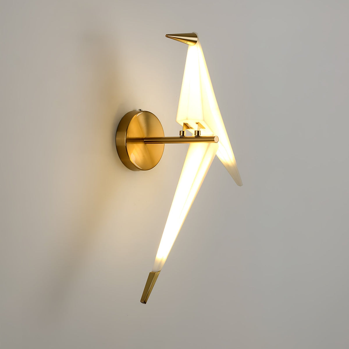 Eovela nordisk konstnärlig vägglampa med papperskran