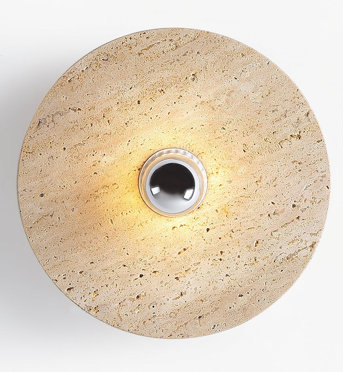 Norarora-loftslampe i travertin