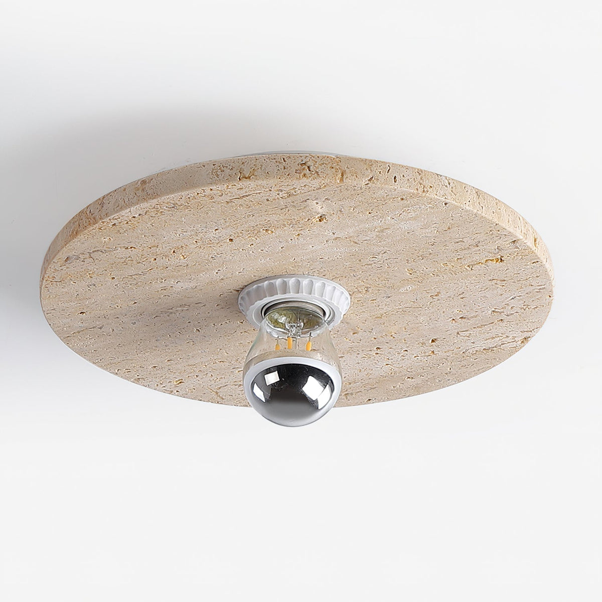 Norarora-loftslampe i travertin