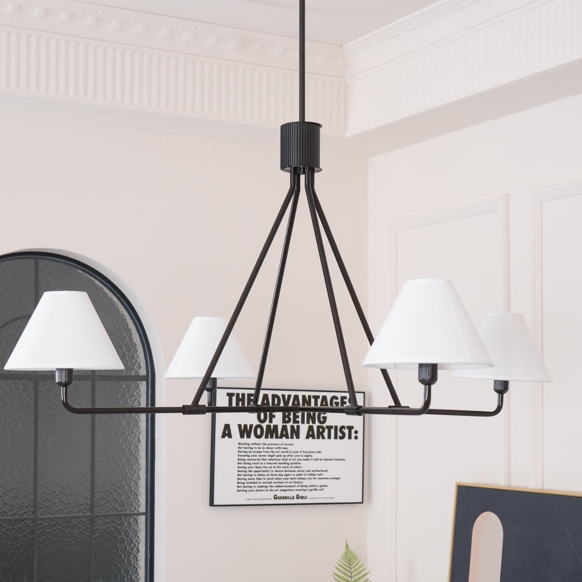 Candelabro de vaso com cúpula cónica, minimalista