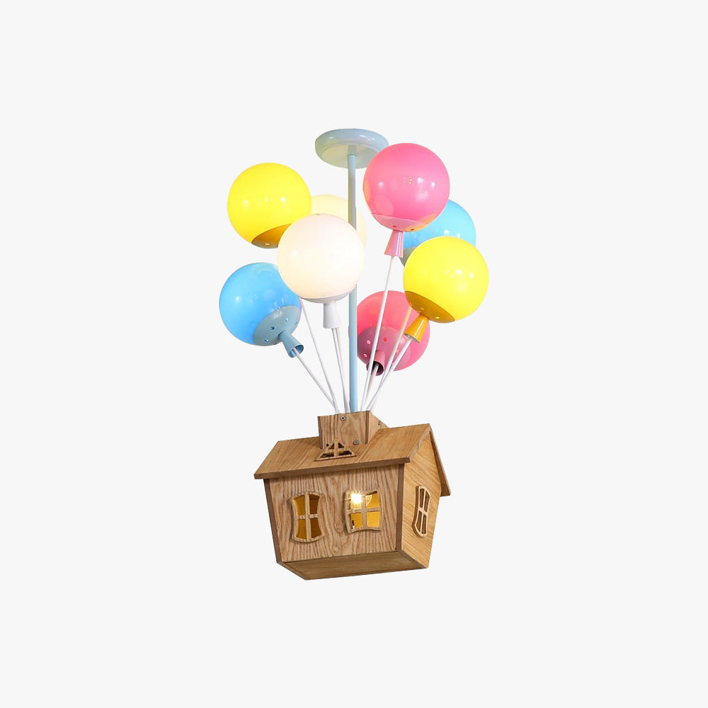 Candeeiro de teto de designer Aria em madeira para quarto infantil