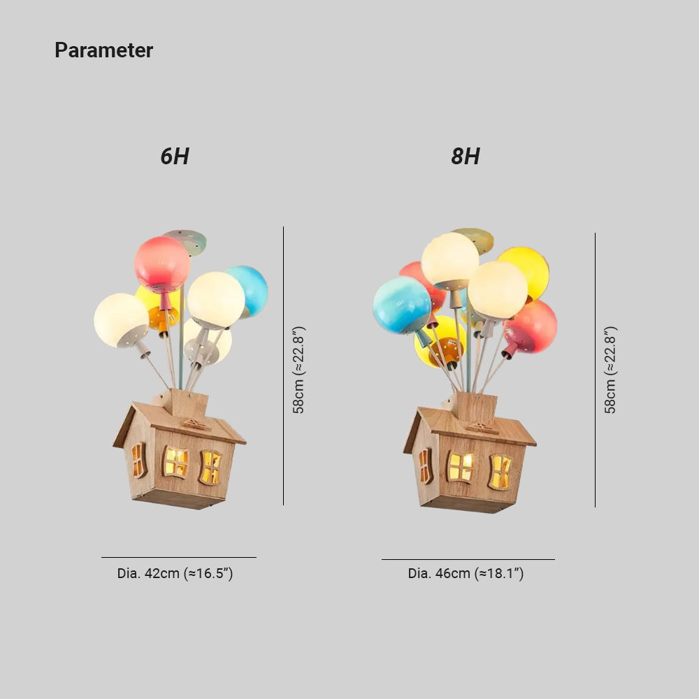 Candeeiro de teto de designer Aria em madeira para quarto infantil
