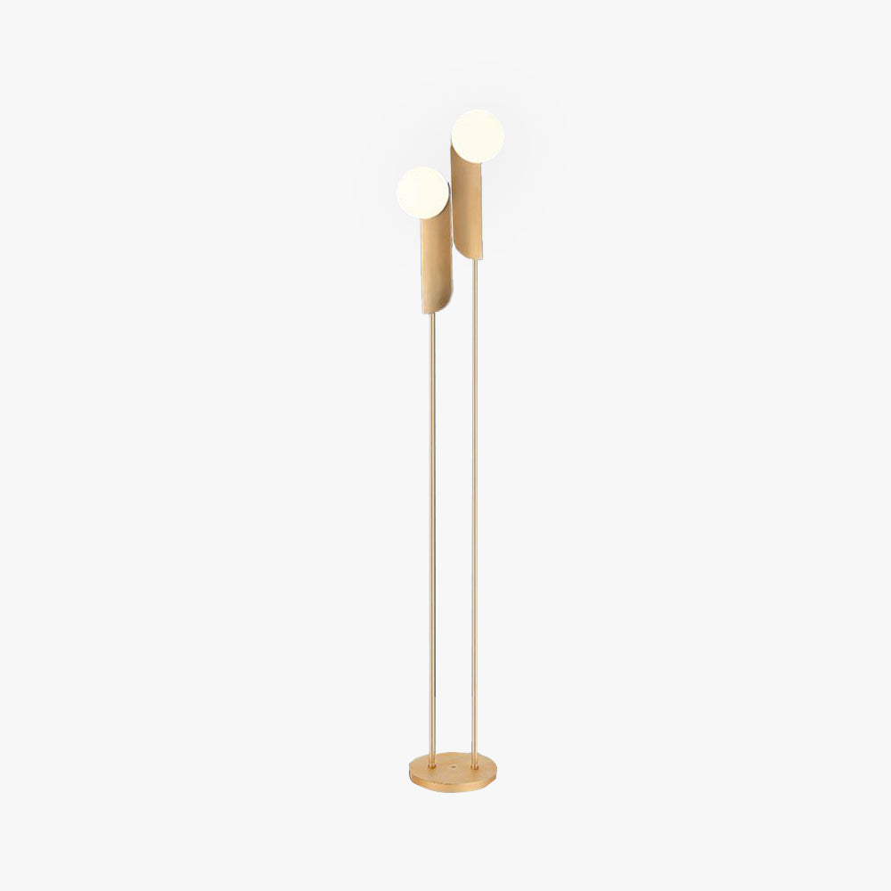 Salgado Minimalist Gold Floor Lamp, Metal, Living room