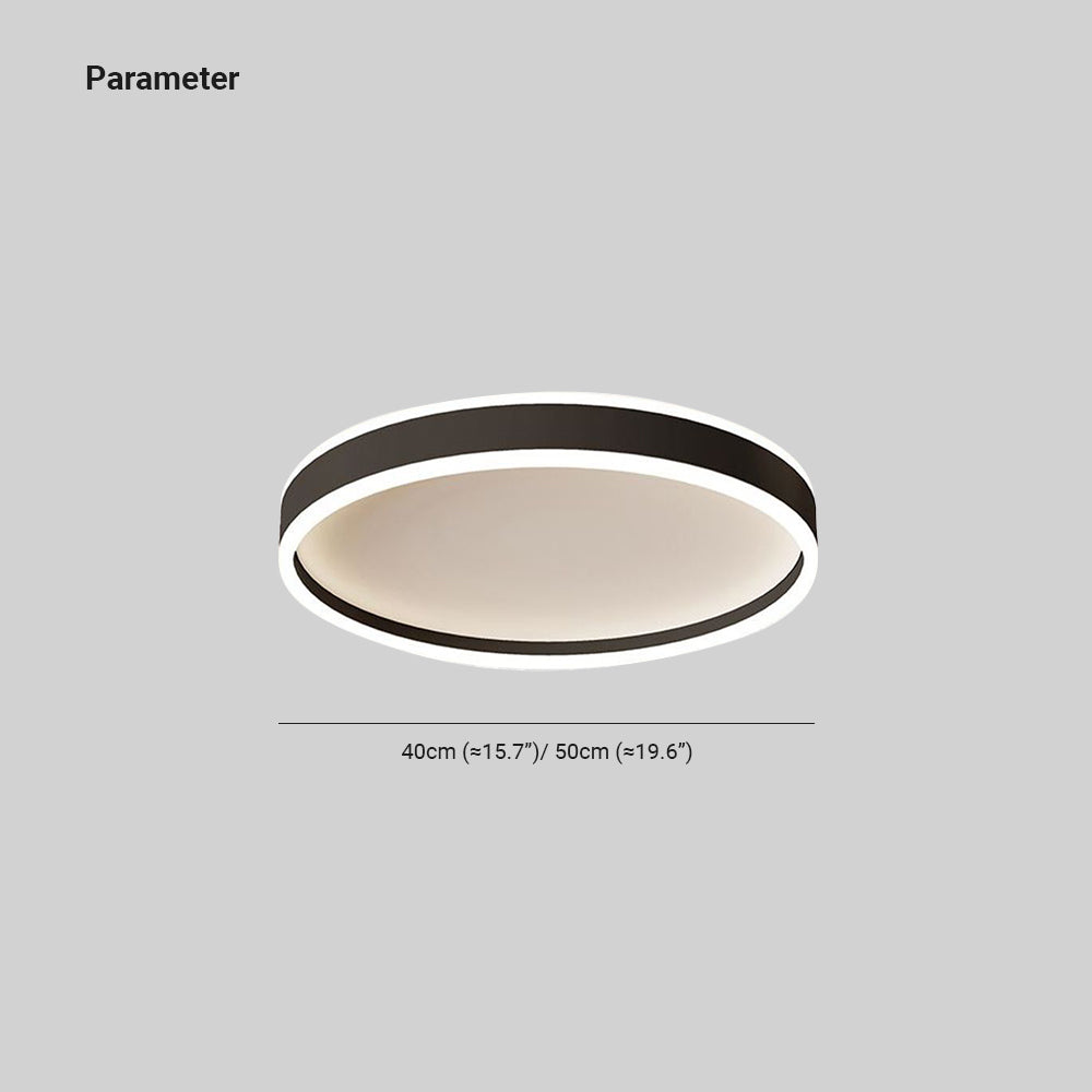 Arisha moderne rund LED-loftslampe i metal, hvid/sort