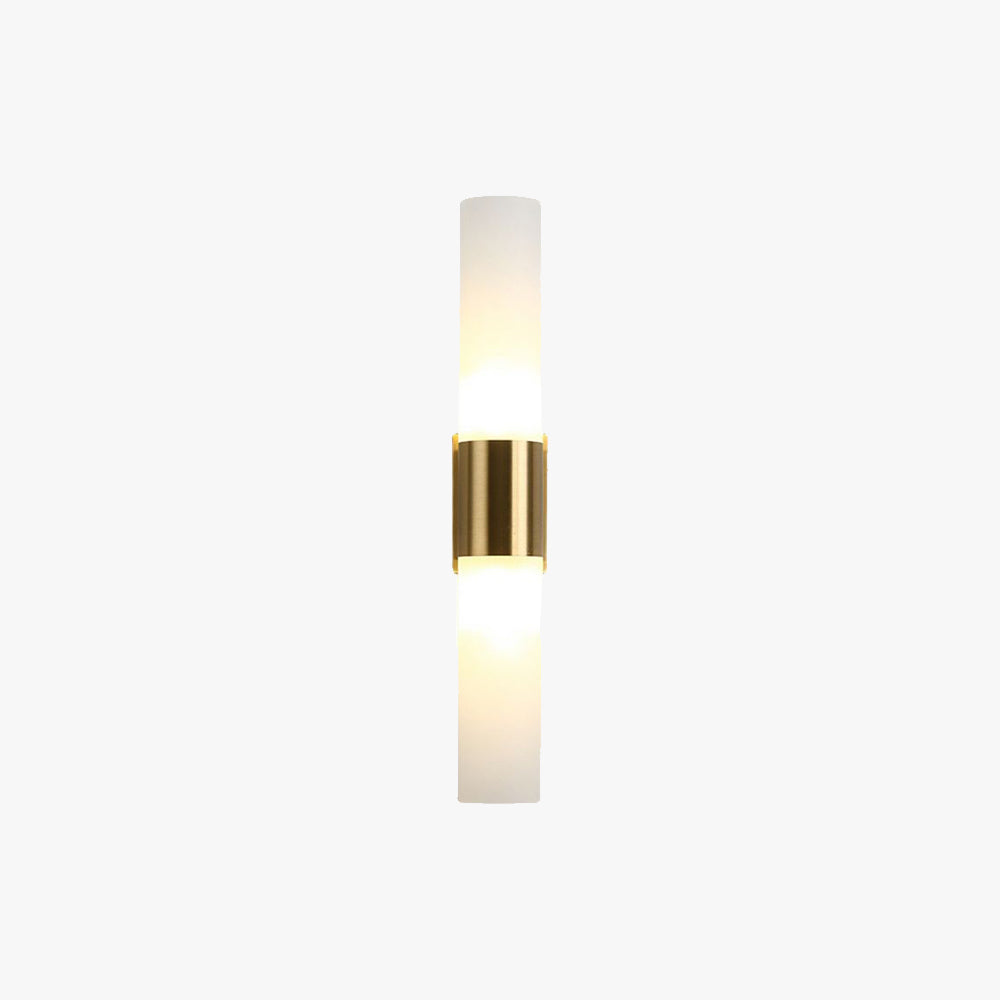 Arisha moderne væglampe med to hoveder i metal og glas til sminkebord, sort/guld