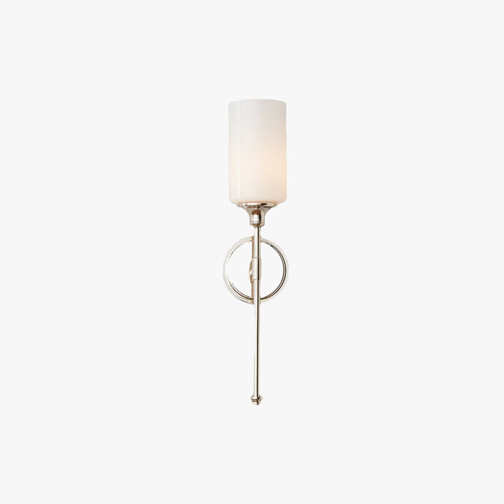 Arisha Milky Glass Mirror Front Vanity Wall Lamp, 2 Colour