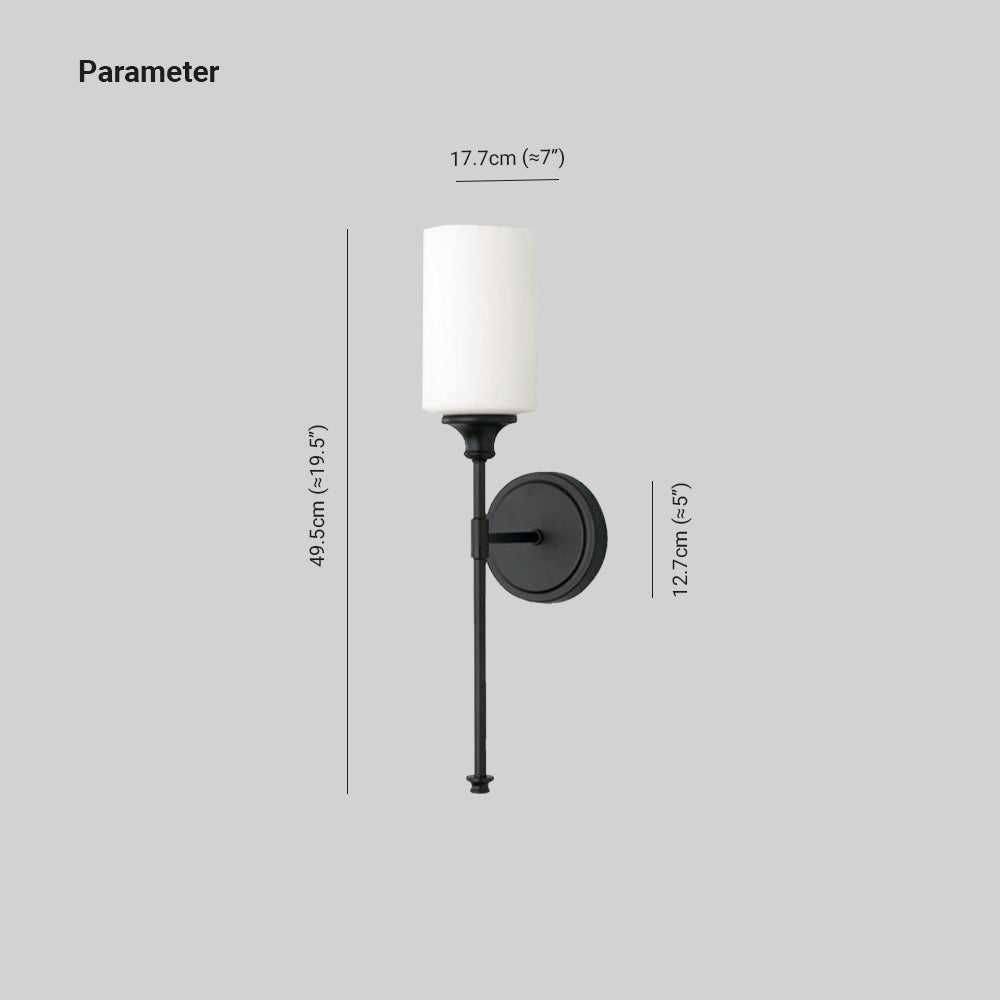 Arisha Milky Glass Mirror Front Vanity Wall Lamp, 2 Colour