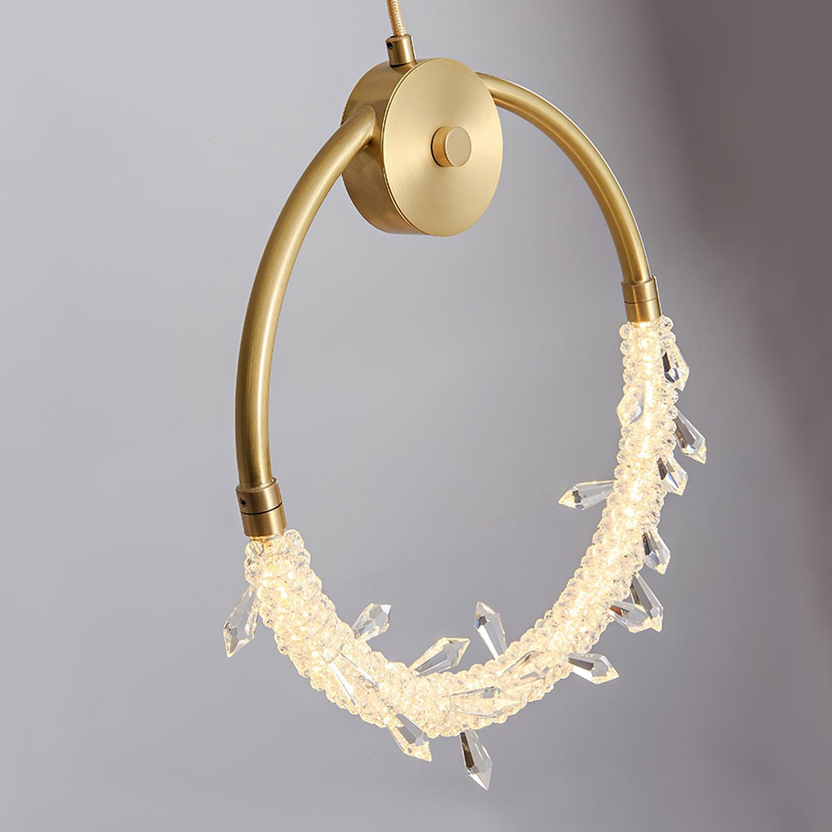 Lustre glæsilegt kristalshengiljós