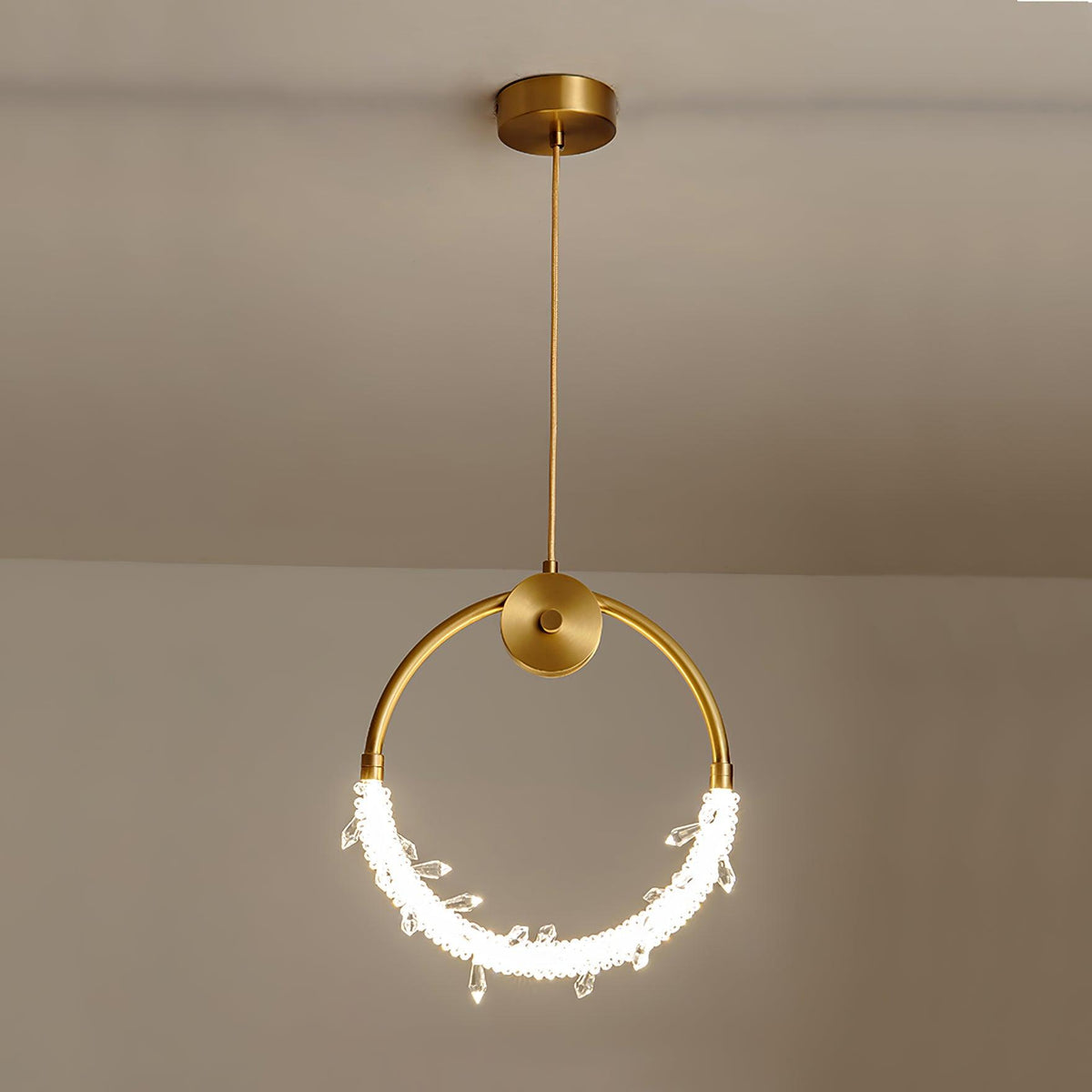 Lustre glæsilegt kristalshengiljós