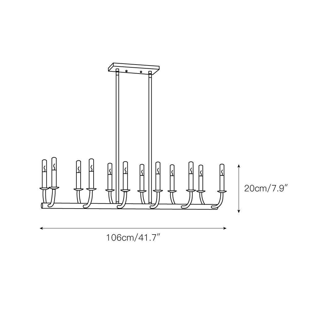 Xenuvyh Modern Minimalist Vintage Industrial Metal Chandelier