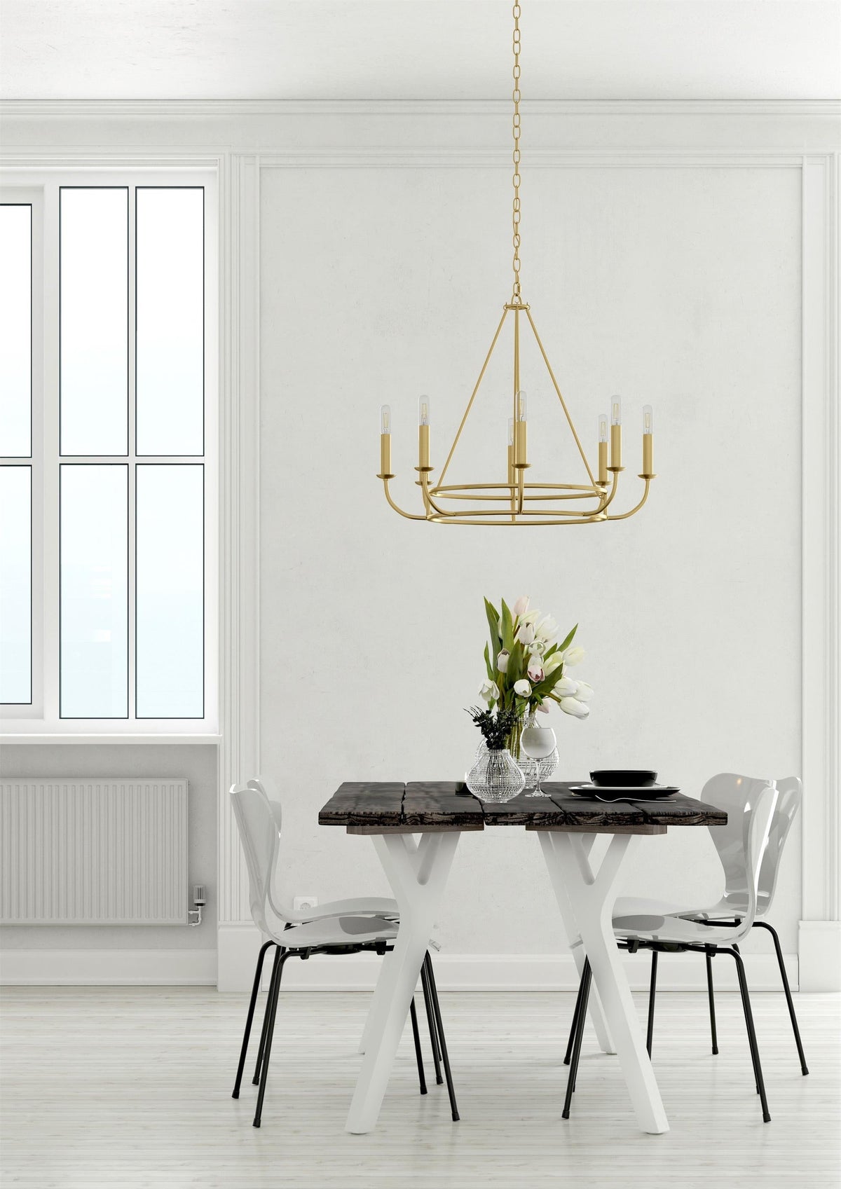 Xenuvyh Modern Minimalist Vintage Industrial Metal Chandelier