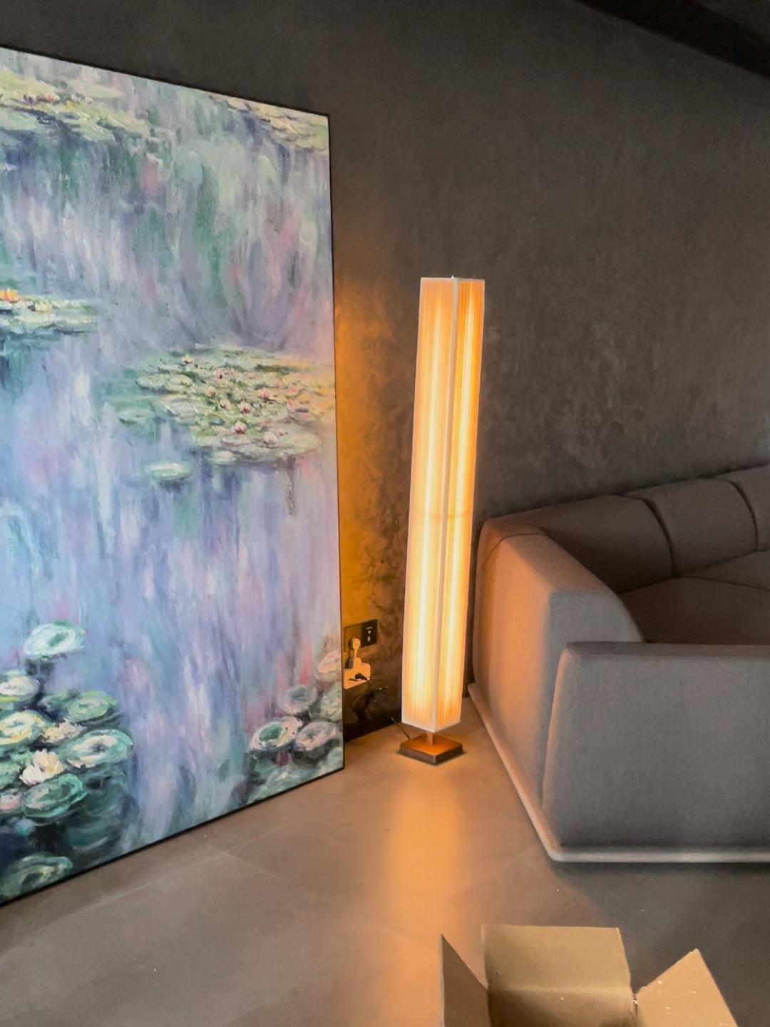 Vesolyre japandi-golvlampa i tyg