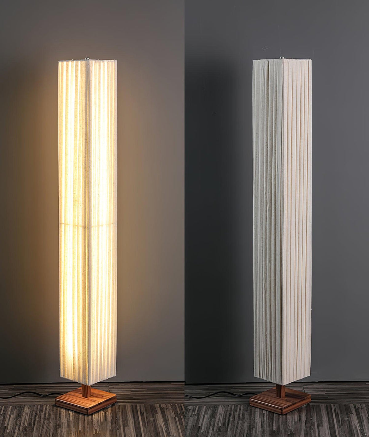 Vesolyre japandi-golvlampa i tyg