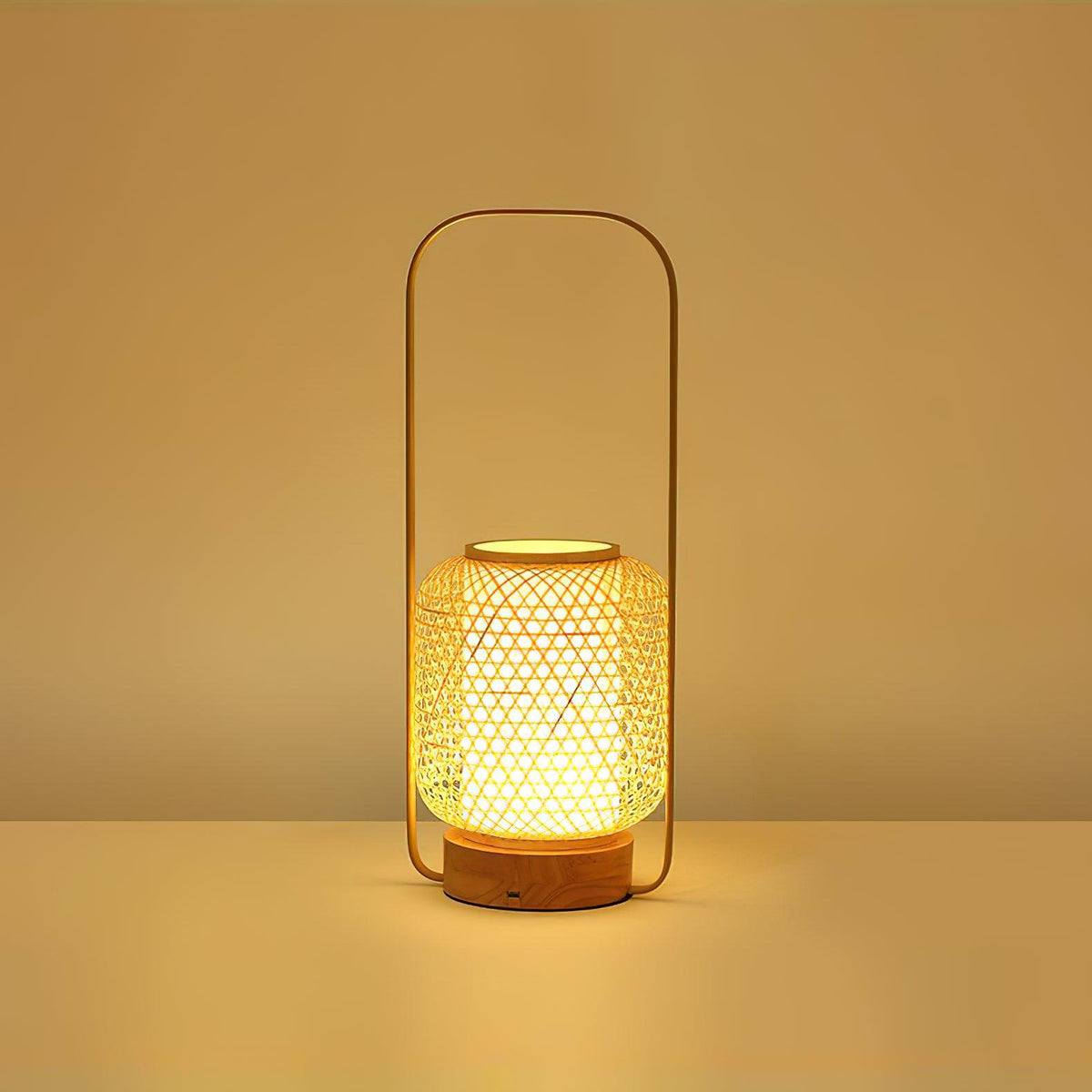 Orbituse retro bordslampa i trä