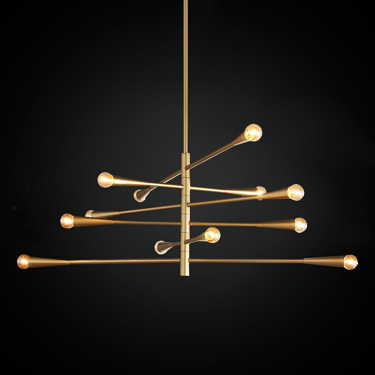 Sifuvyu moderne minimalistisk lysekrone i messing og metal