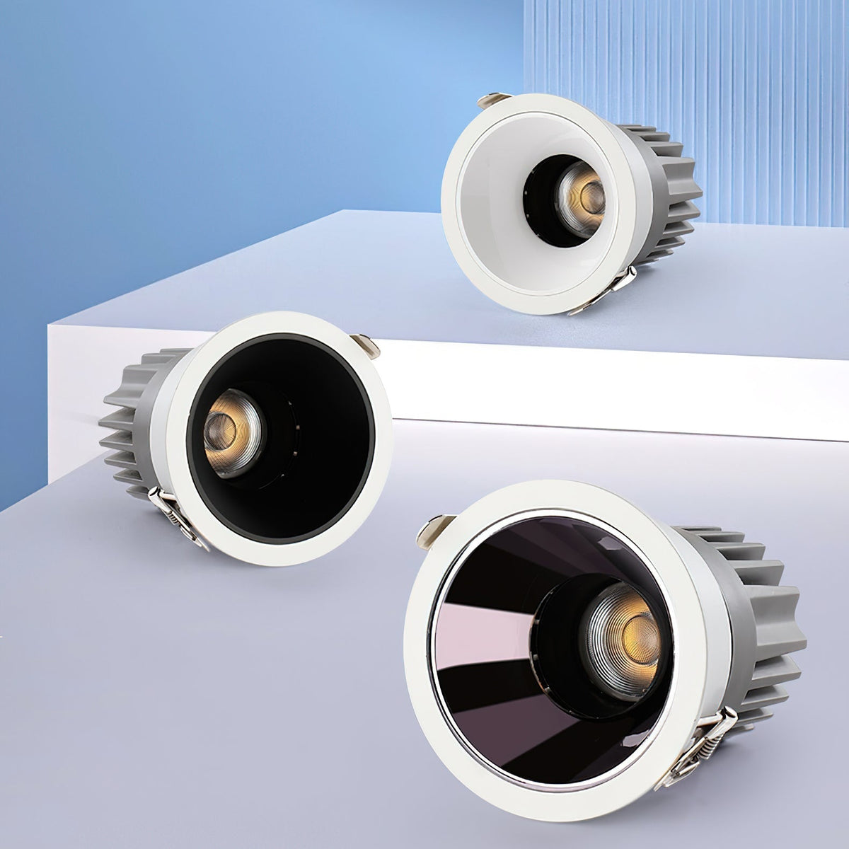 Vesoris klassisk indbygget LED-downlight med strålemotiv til loftet