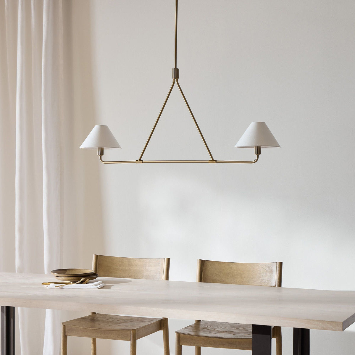 Candelabro de vaso com cúpula cónica, minimalista