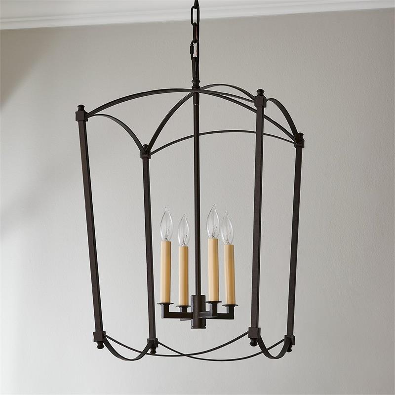 Xenuvyu moderne minimalistisk industriel pendellampe i sort metal og lanterne
