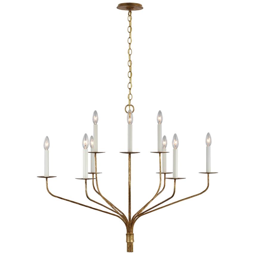 Caeluvyh vintage industriel lysekrone i sort metal