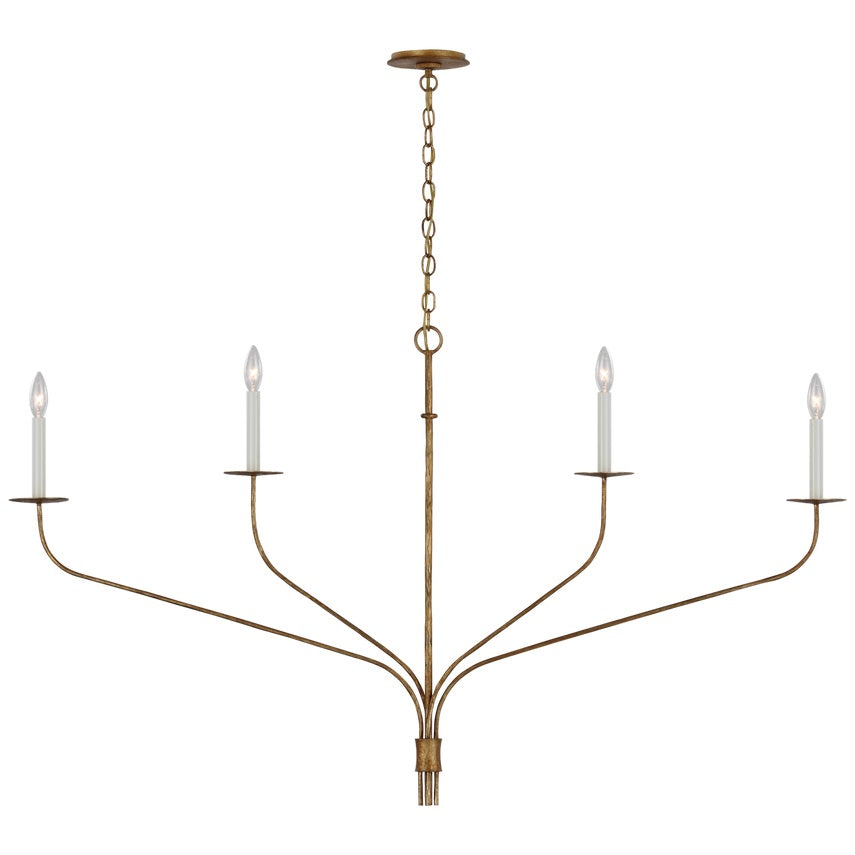 Caeluvyh vintage industriel lysekrone i sort metal