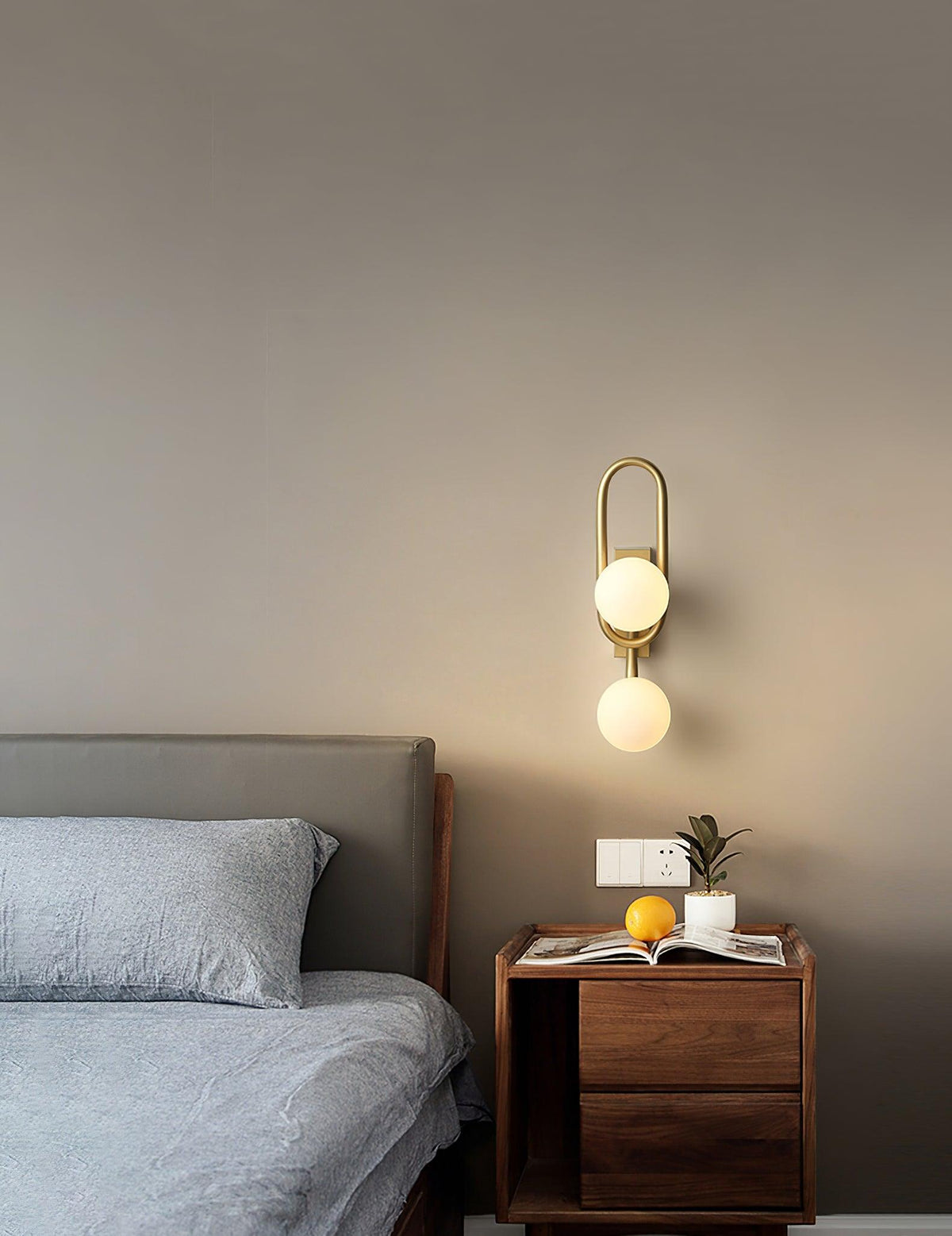 Alphaia moderne minimalistisk væglampe i glas