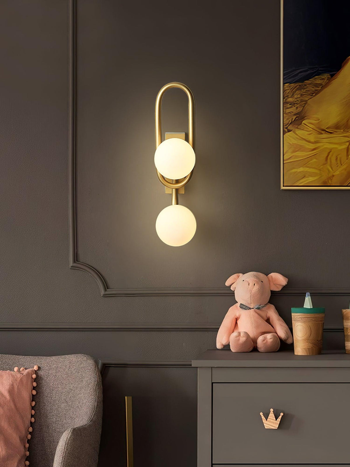 Alphaia moderne minimalistisk væglampe i glas
