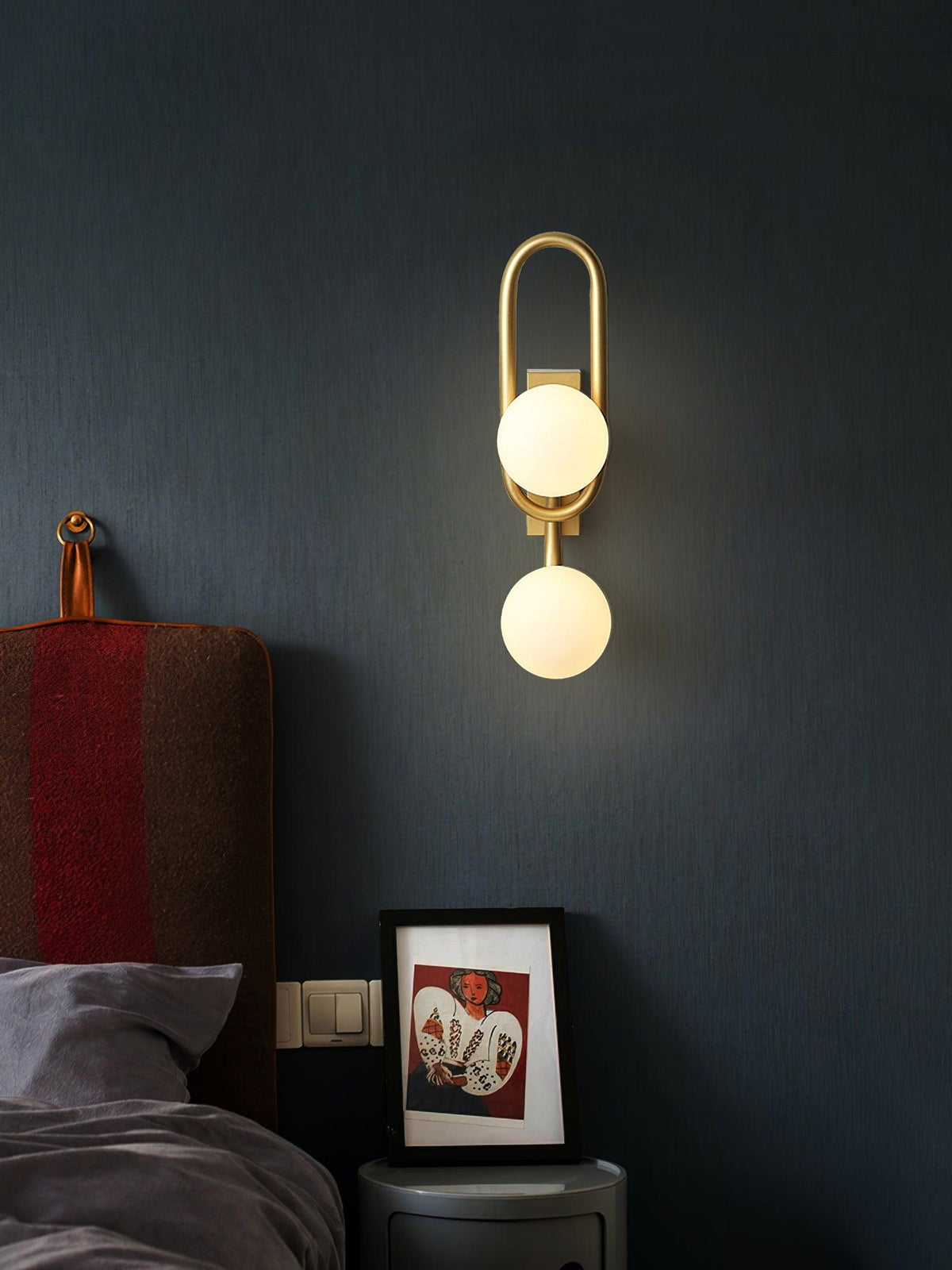 Alphaia moderne minimalistisk væglampe i glas
