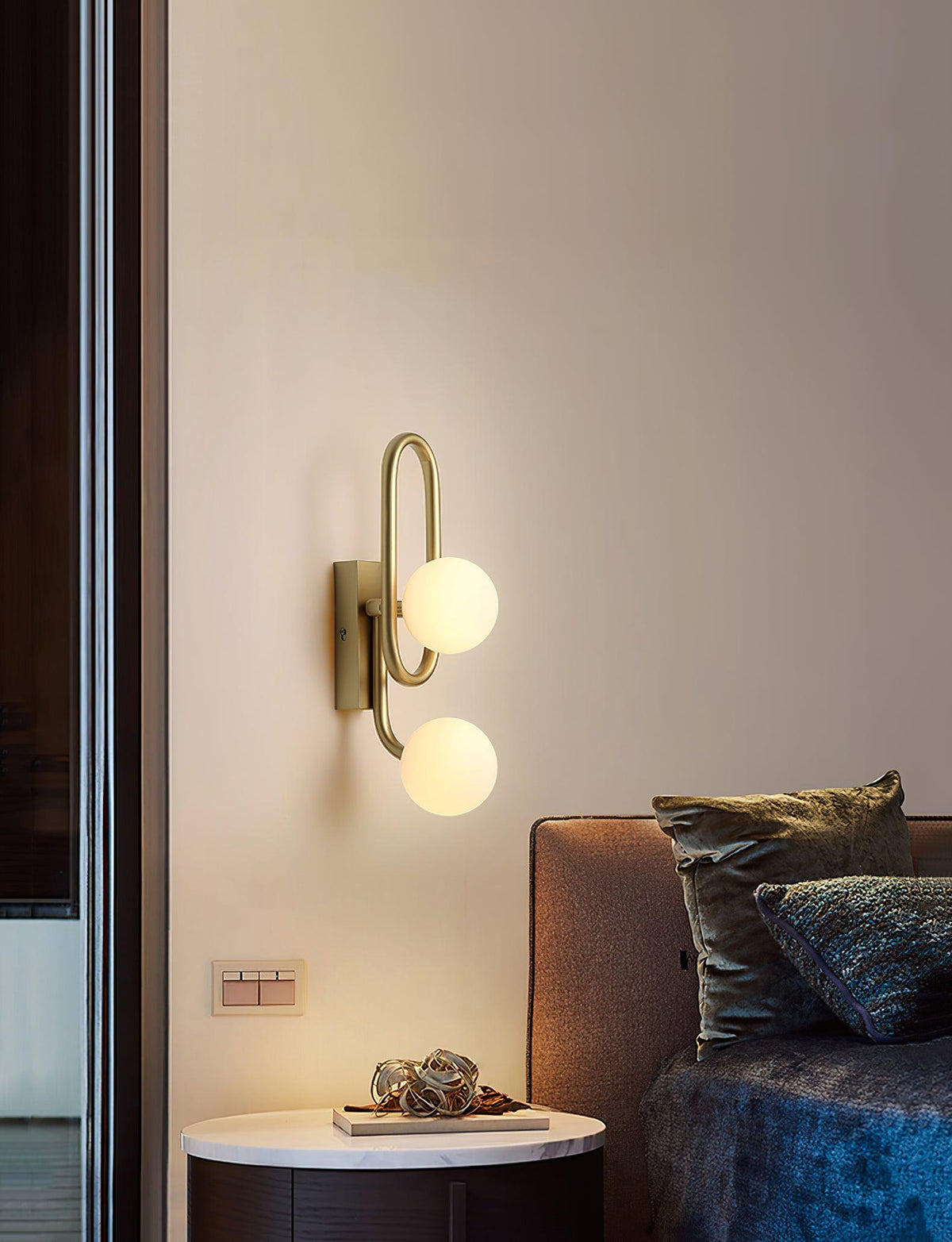 Alphaia moderne minimalistisk væglampe i glas