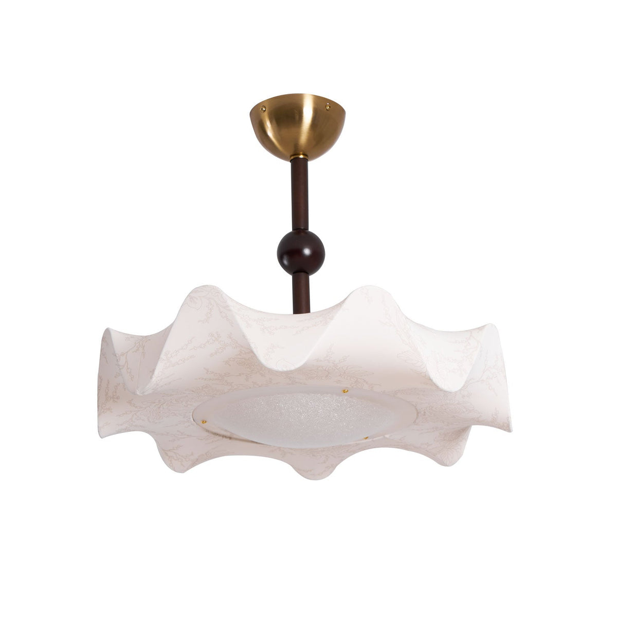 Candeeiro de teto Avlorus tradicional, elegante, em madeira e tecido premium