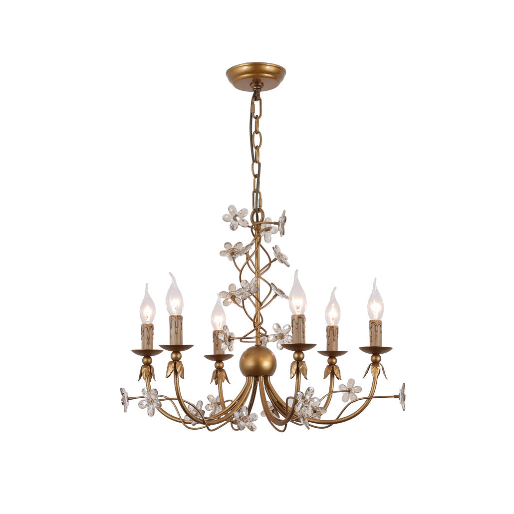 Ornuvyu Postmodern Luxury Clear Metal Crystal Chandelier