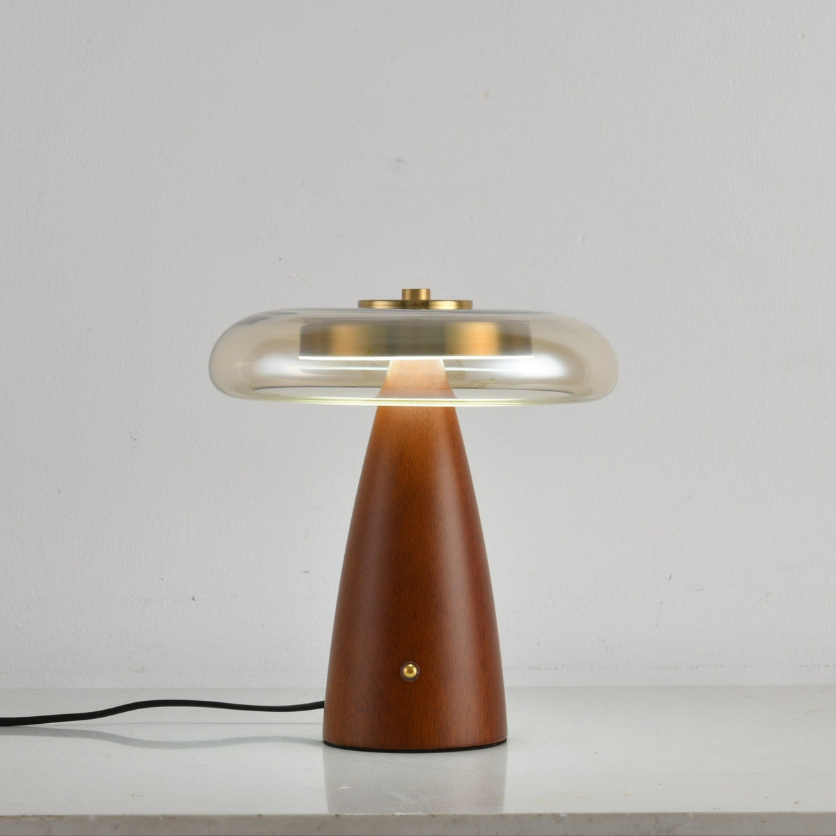 Mushroom retrobordslampa i glas