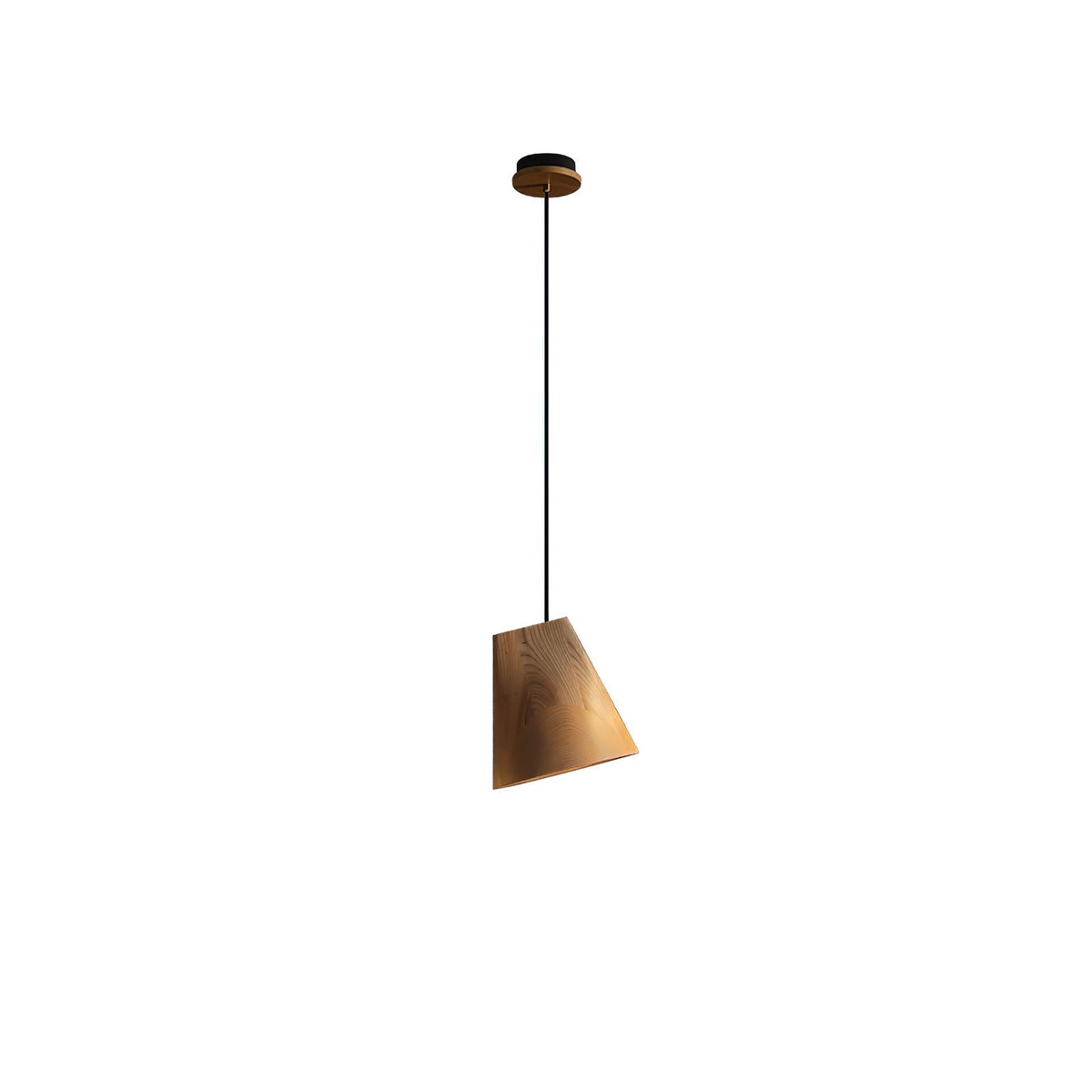 Lustre suspenso assimétrico em madeira Ivarara