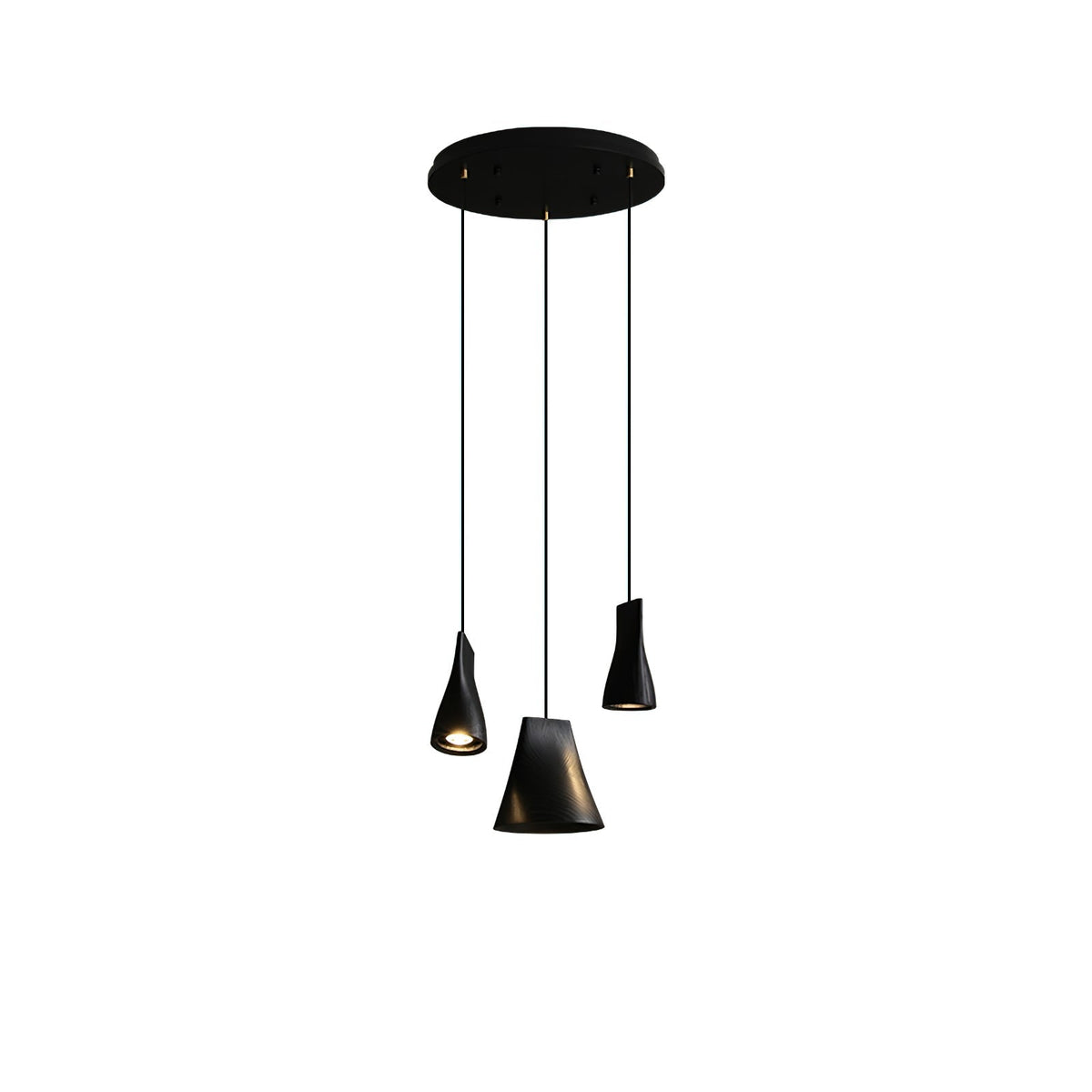 Lustre suspenso assimétrico em madeira Ivarara