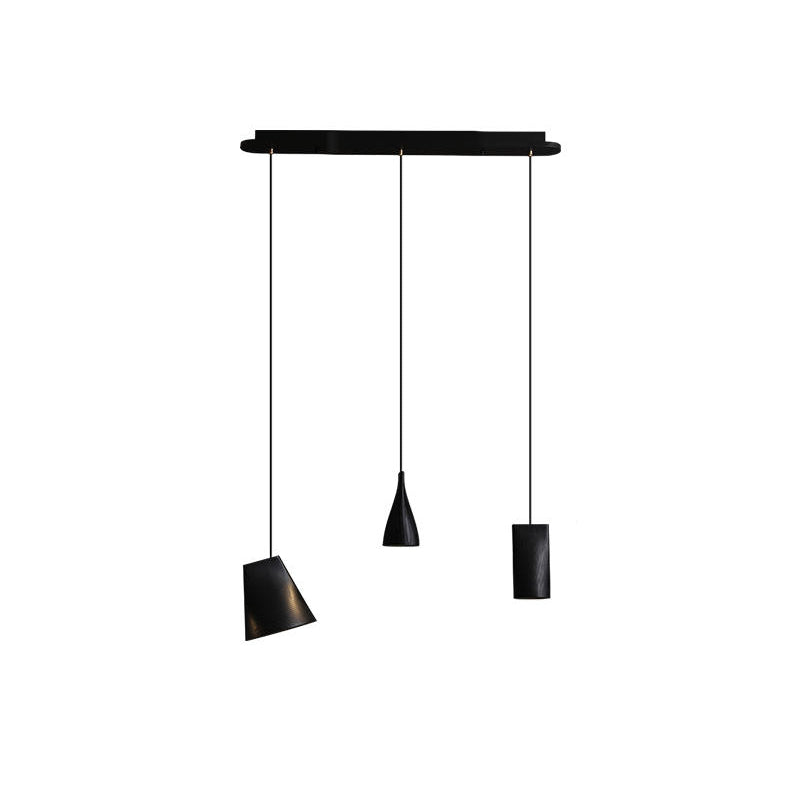 Lustre suspenso assimétrico em madeira Ivarara