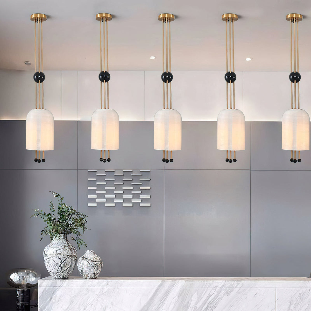 Qir traditionel elegant pendel i glas