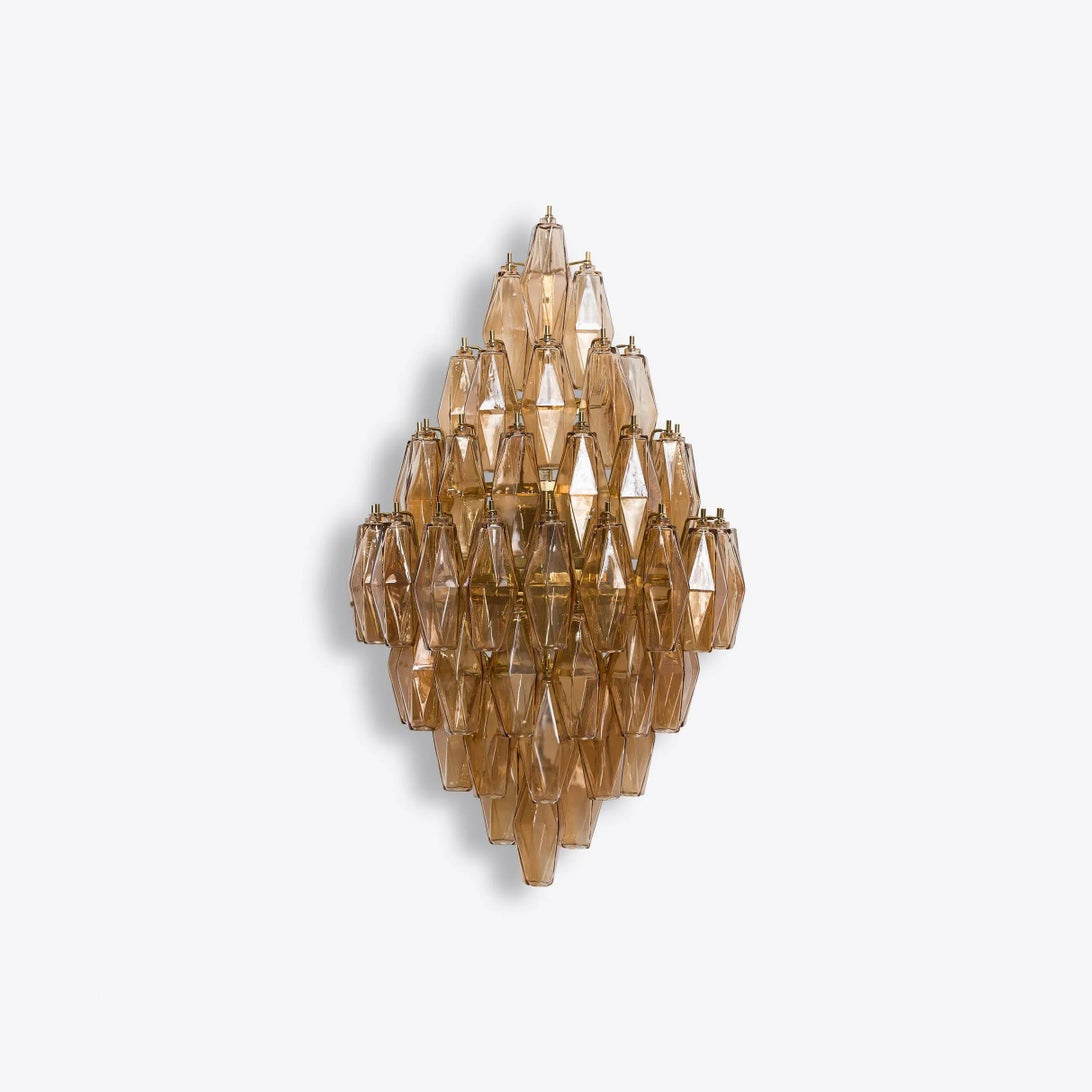 Zyrelis polyedrisk vägglampa i glas