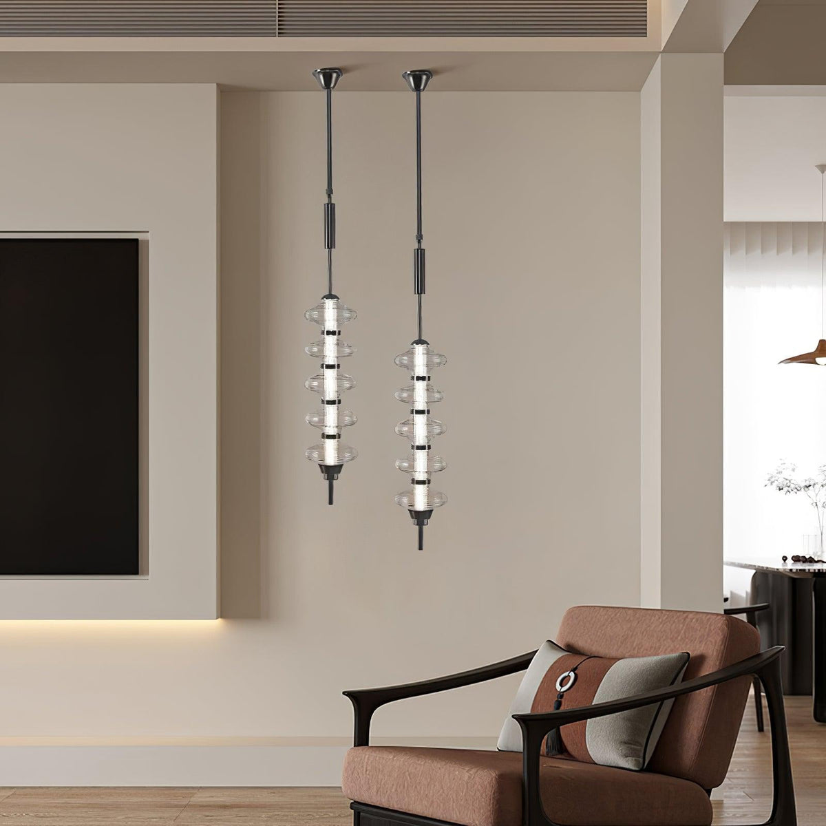 Vesperare pendellampa i glas