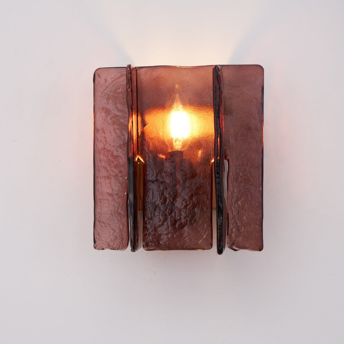 Celuaine Wall Light Brass Glass Clear