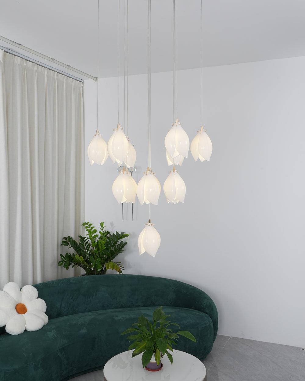 Fioenaya Pendant Lamp White Floral Ceramic