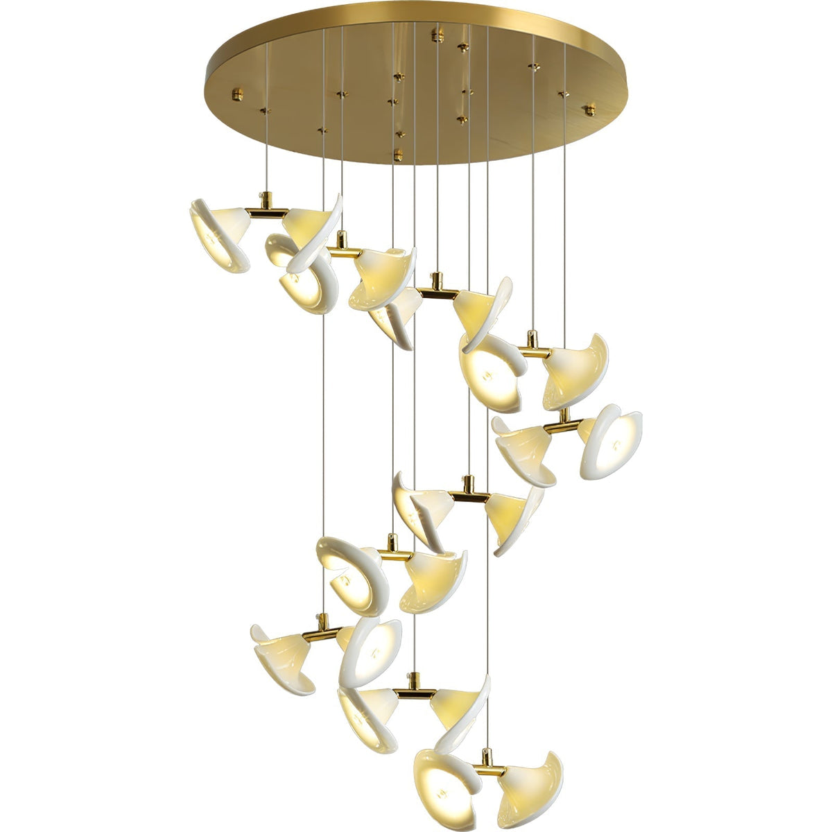 Candeeiro de teto de cerâmica Art Déco Ernoreth