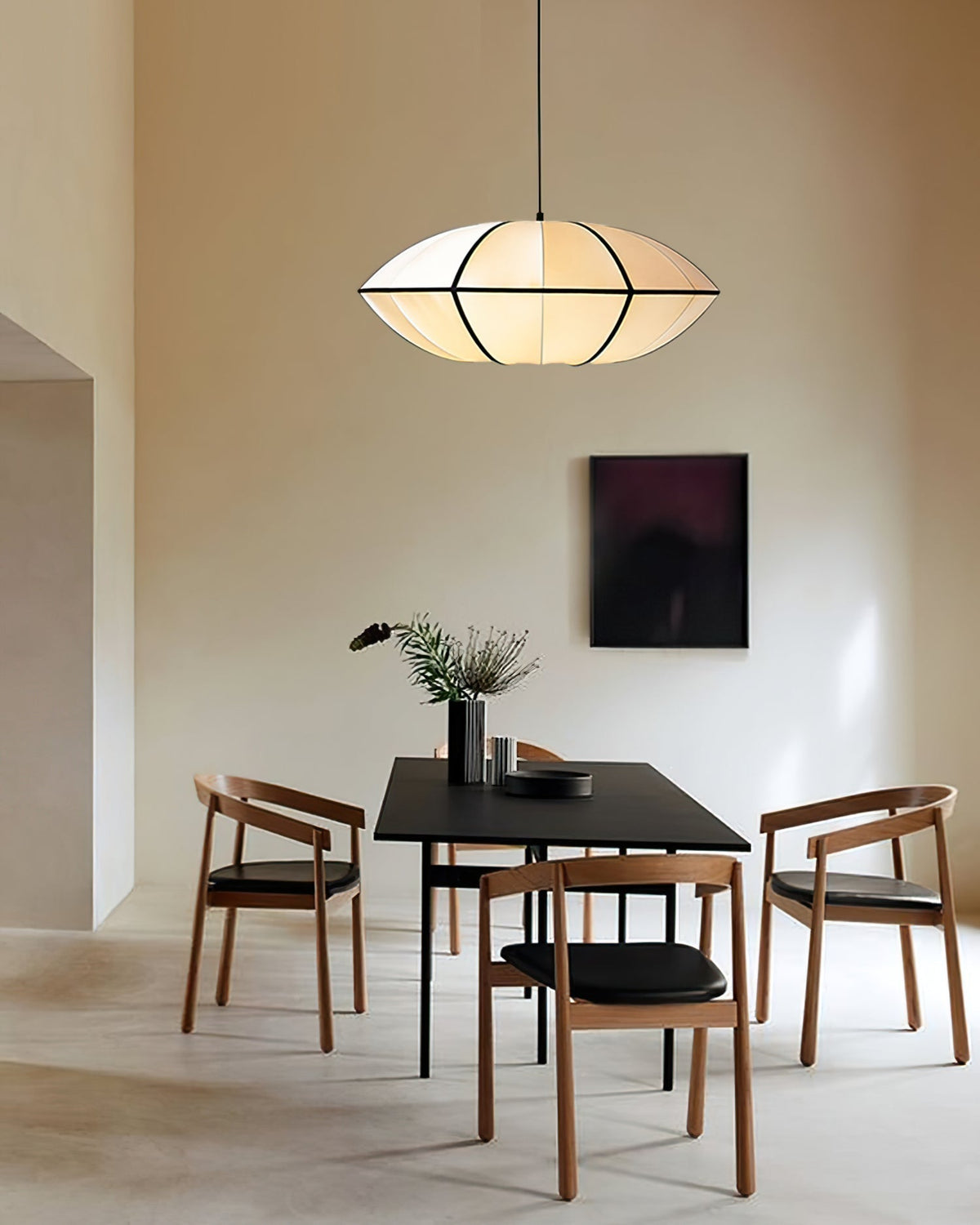 Inez futuristisk pendellampe i stof