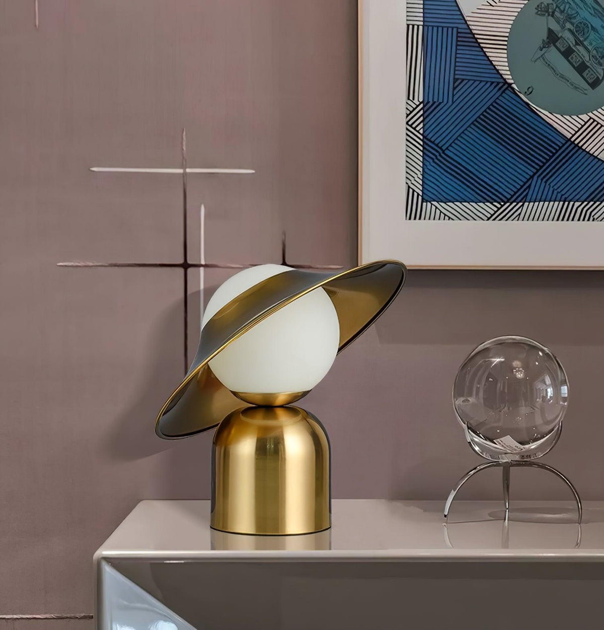 Italon luksuriøs bordlampe i messing