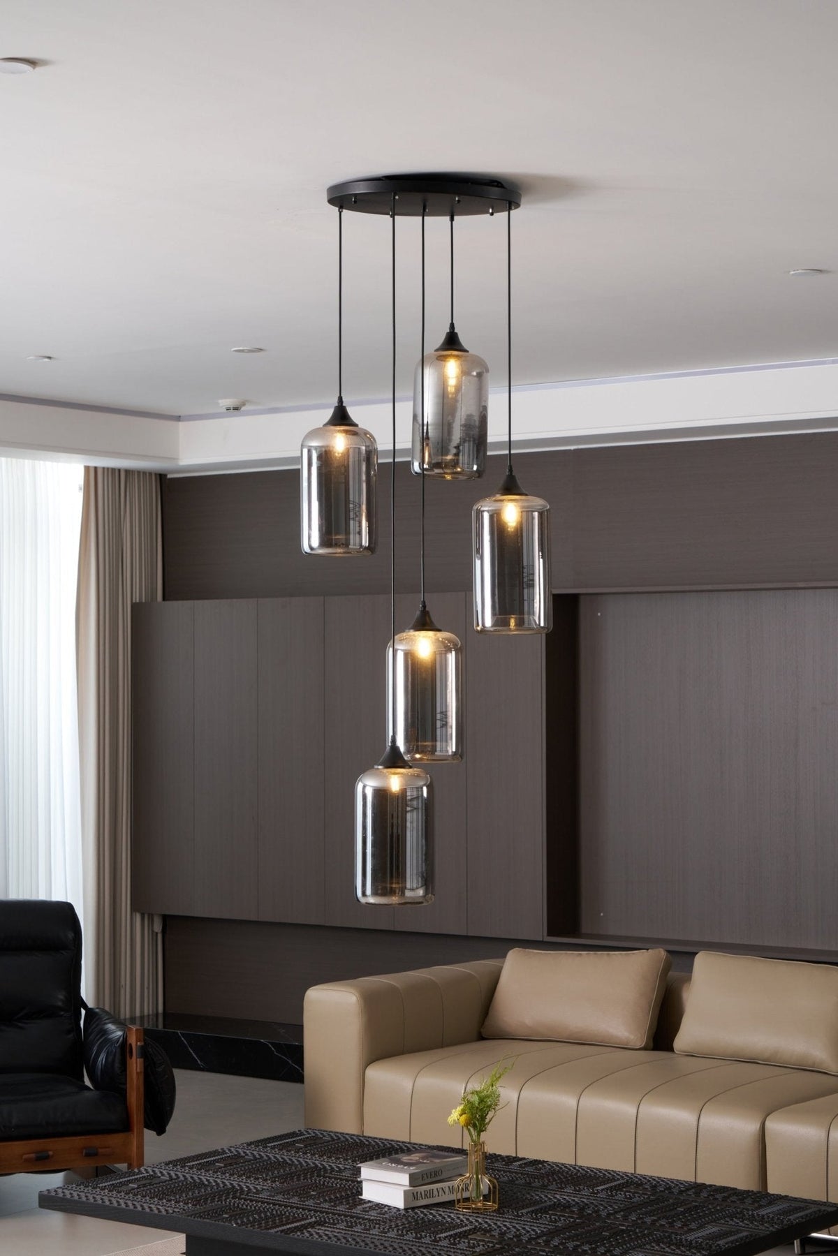 Tevely industrielt elegant pendel i glas