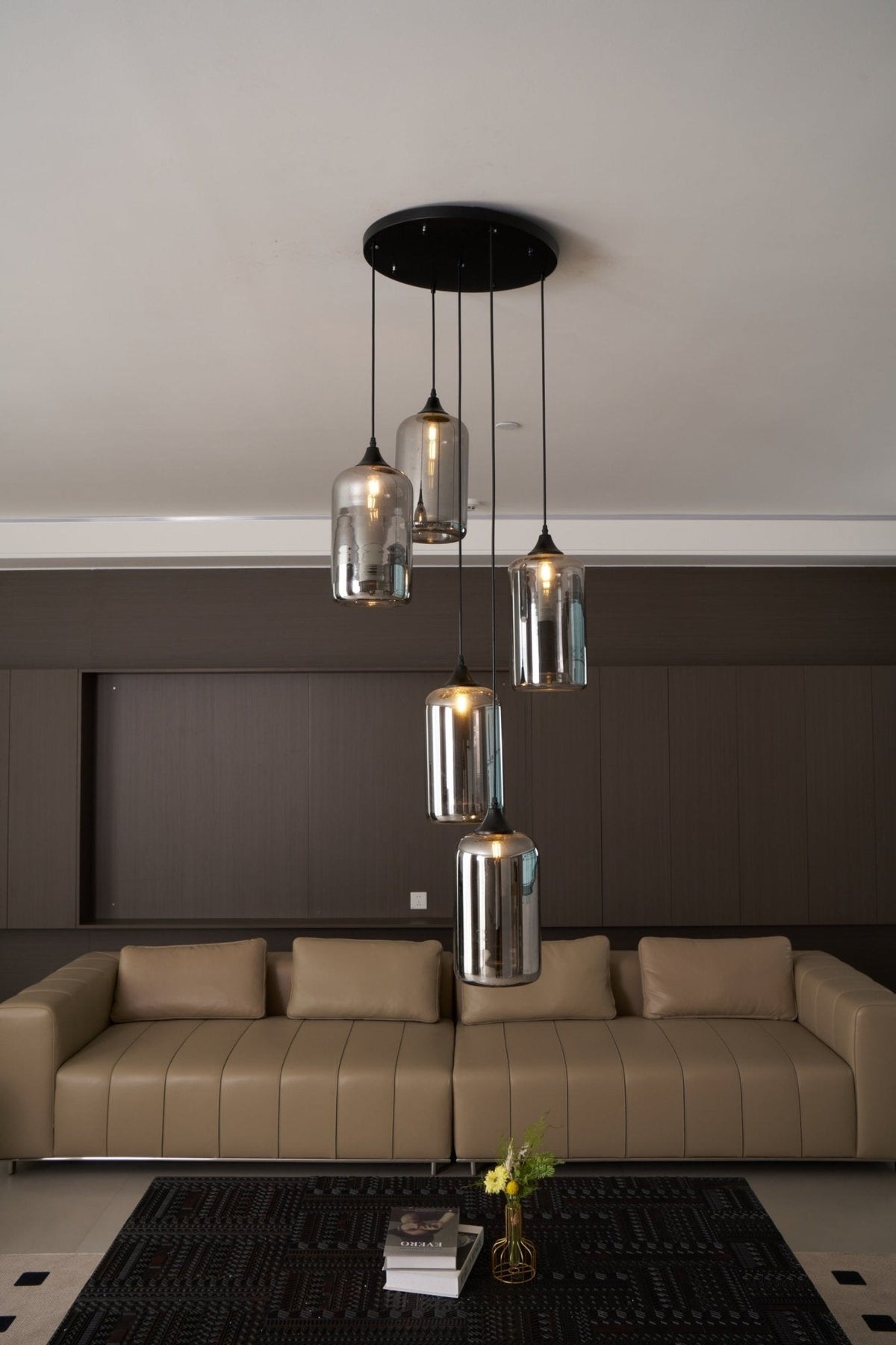 Tevely industrielt elegant pendel i glas