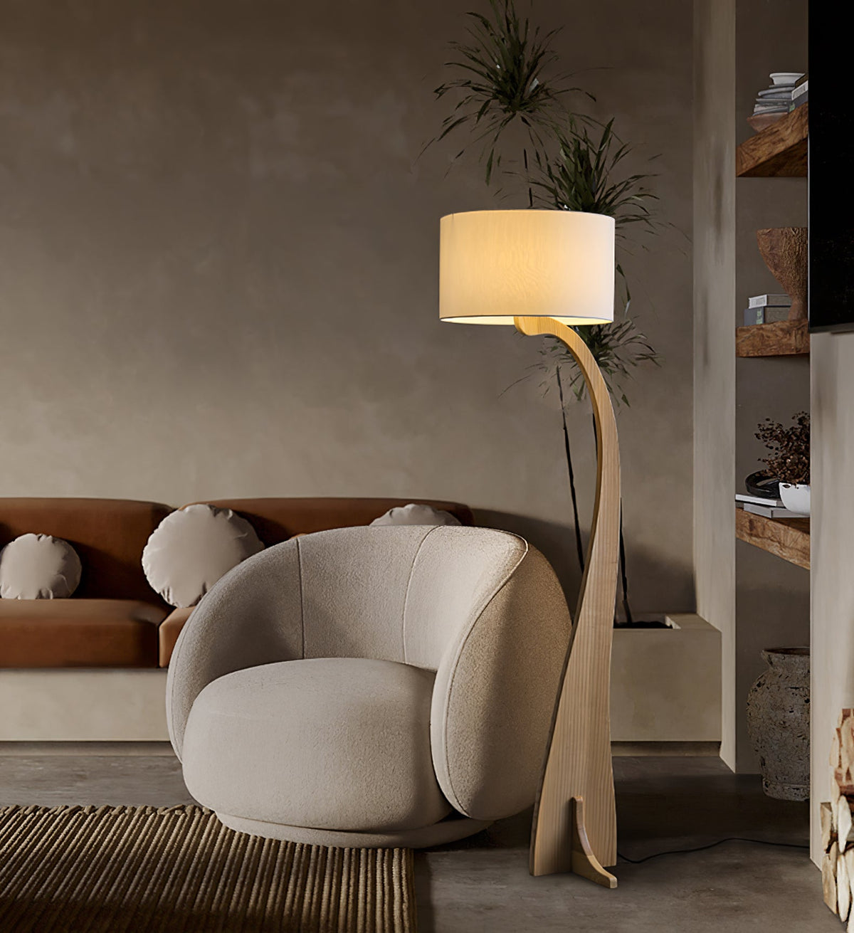 Viraineria nordisk buet gulvlampe