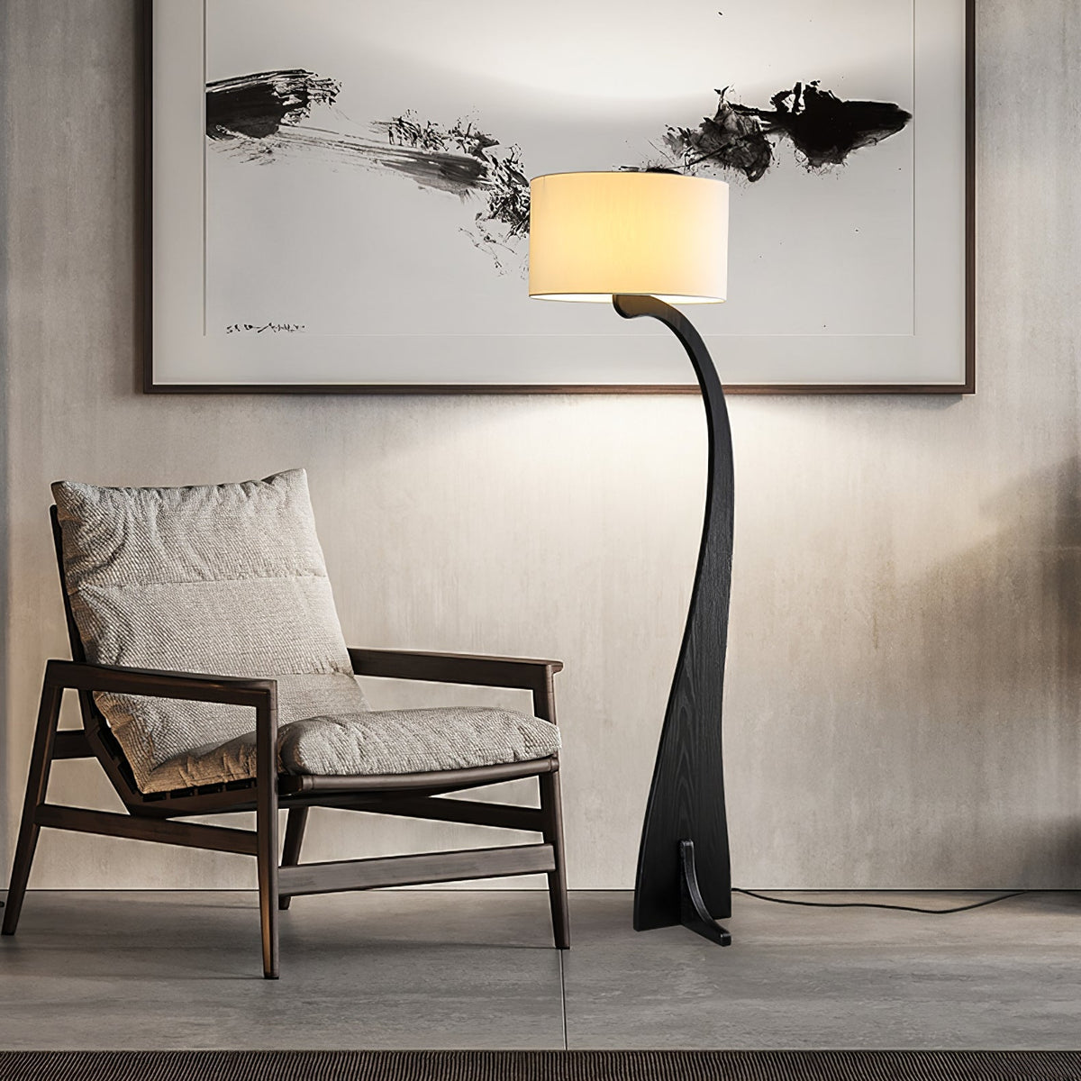 Viraineria nordisk buet gulvlampe
