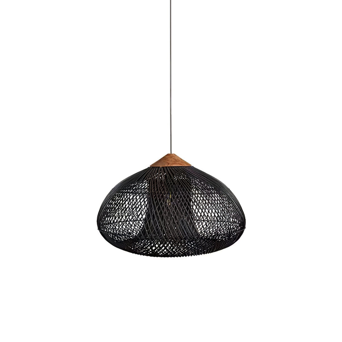 Pendellampe med flettet rattan