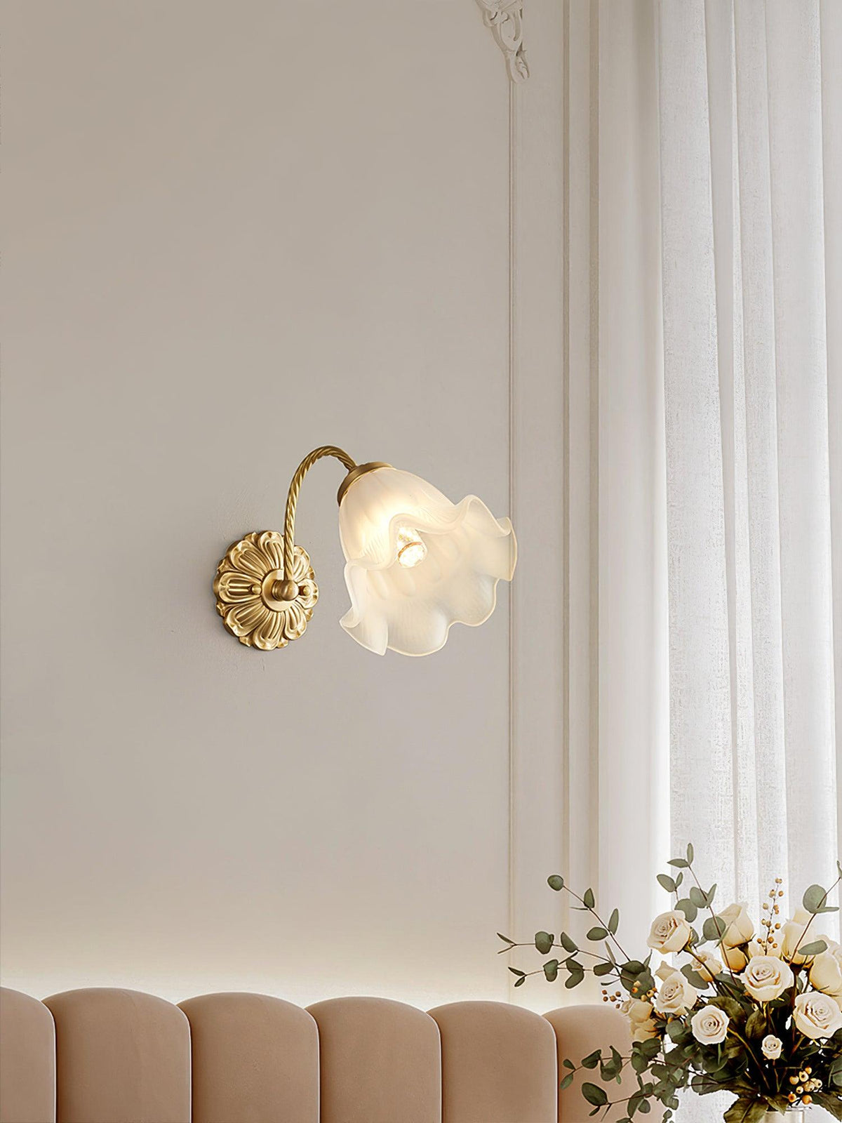 Celereria vintagevæglampe i glas