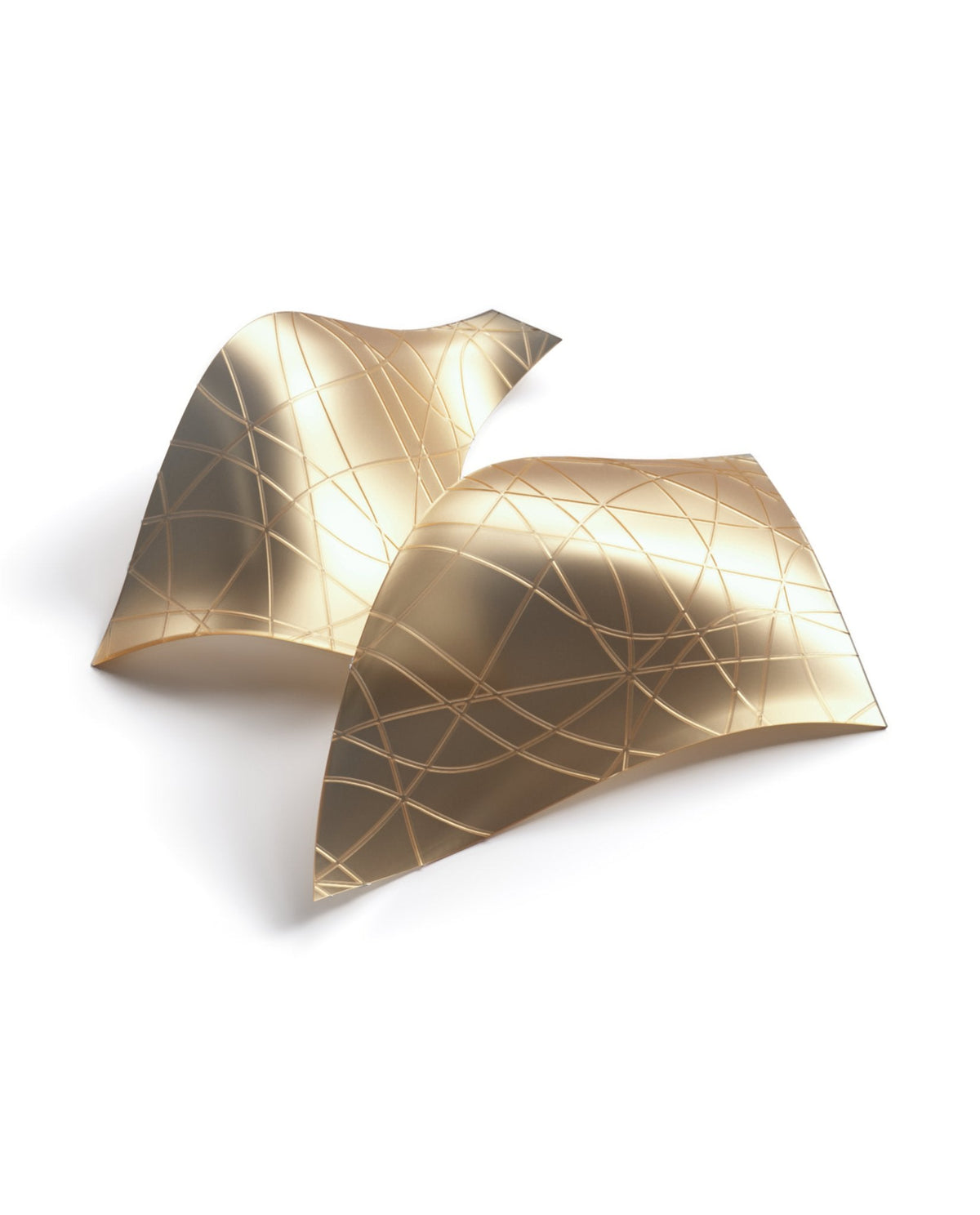 Alnoror skulpturel pendellampe i guld